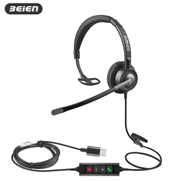 Single Ear USB-C Noise Cancelling Headset With Mic For Laptop price